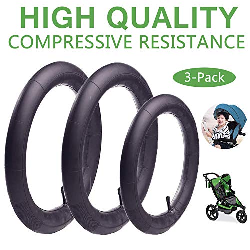 (3-Pack)16'' X 1.75/2.15 Back And 12.5'' X 1.75/2.15 Front Wheel Replacement Inner Tubes For Bob Stroller Tire Tube Revolution Se/Pro/Flex/Su/Ironman - Made From Bpa/Latex Free Butyl Rubber #TOP1