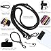 Newlibery Phone Lanyard Crossbody Wrist Strap, Clip and Go Strap for Phone with Wallet, Adjustable Anti-Theft Cell Phone Strap for All Phones (Black Lanyard + Black Wallet)