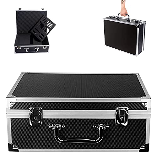 Chiitek Professional Tattoo Machine Kit Carry Case 12.6" x 9.5" x 5" W/Lock Key Light Weight Aluminum Carry Box Tattoo Supplies Storage Box Tattoo Kit Carry Case