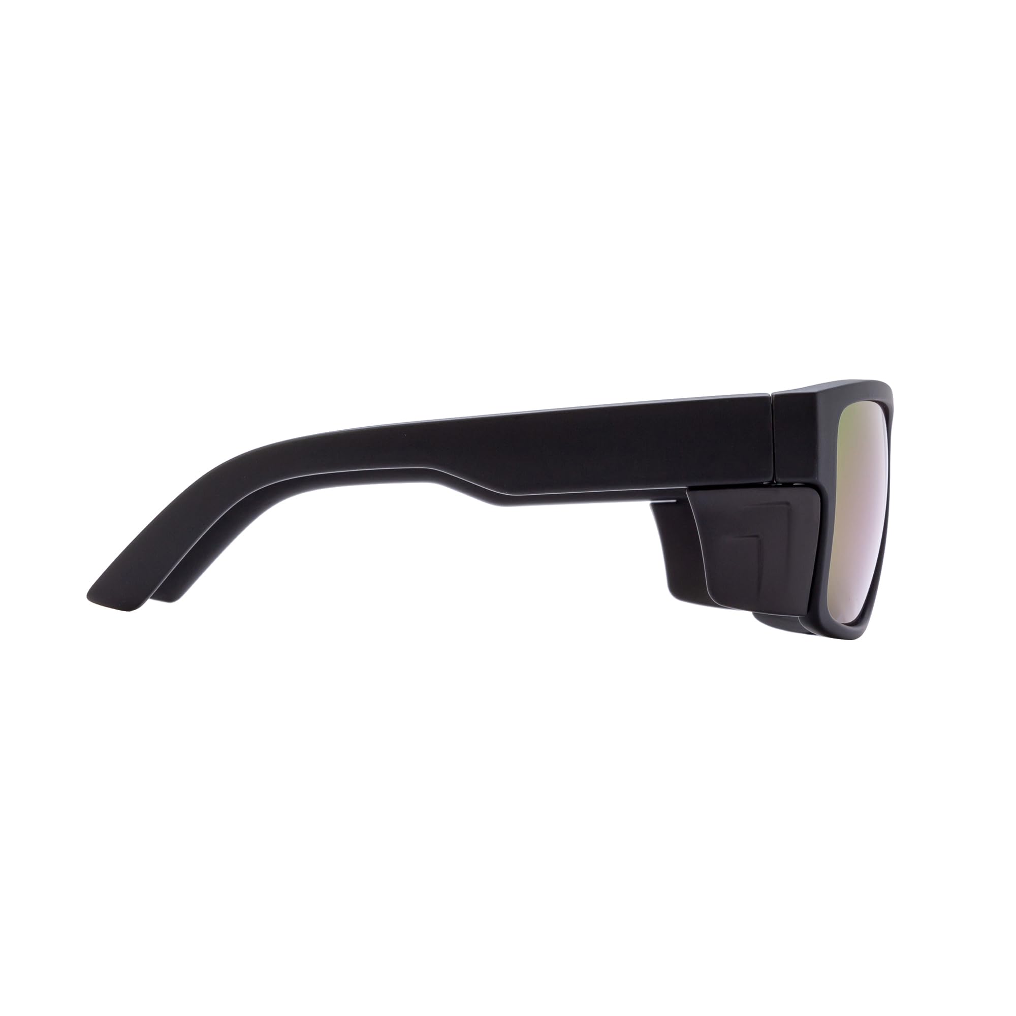 Lunettes de soleil de sécurité pour homme, noir mat, verres polarisés, conformes aux normes ANSI Z87+, protection UV, Miroir violet polarisé