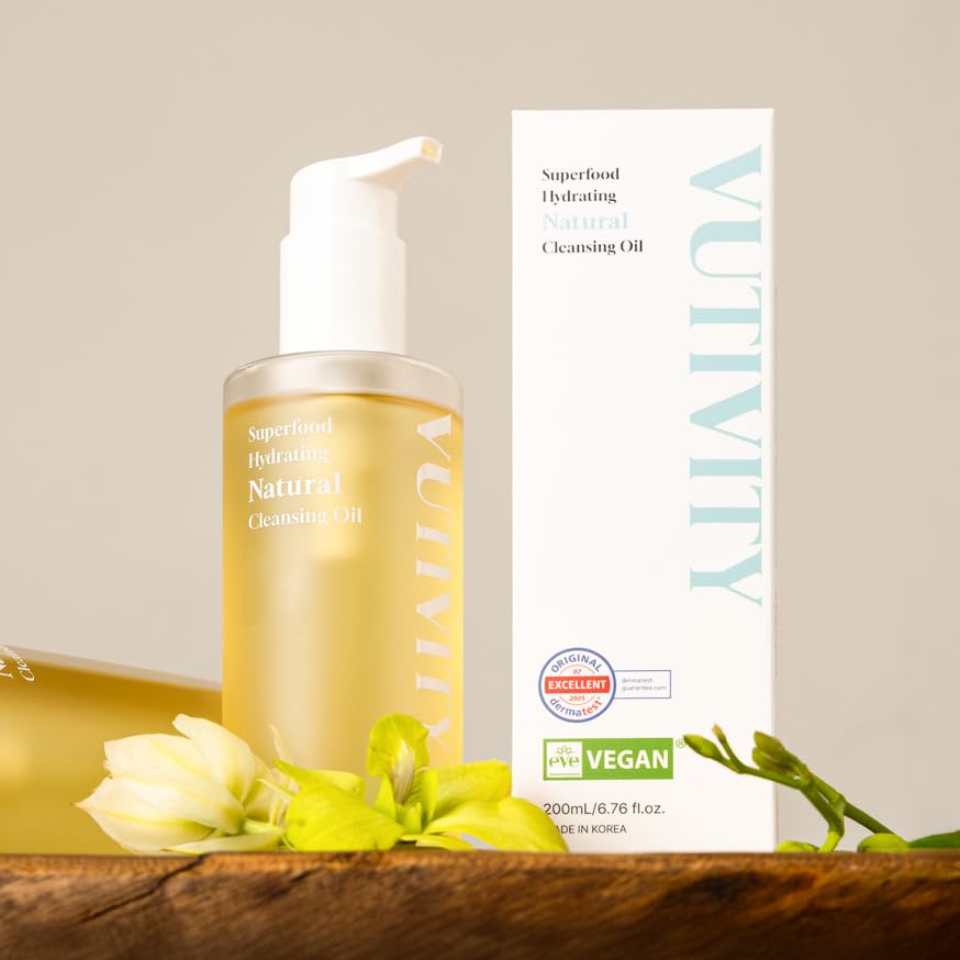 Superfood Hydrating Natural Cleansing Oil, Vegan, 200mL, 6.76 fl oz, Gentle Makeup Remover for Sensitive Skin, Korean Oil Cleanser - Image 9