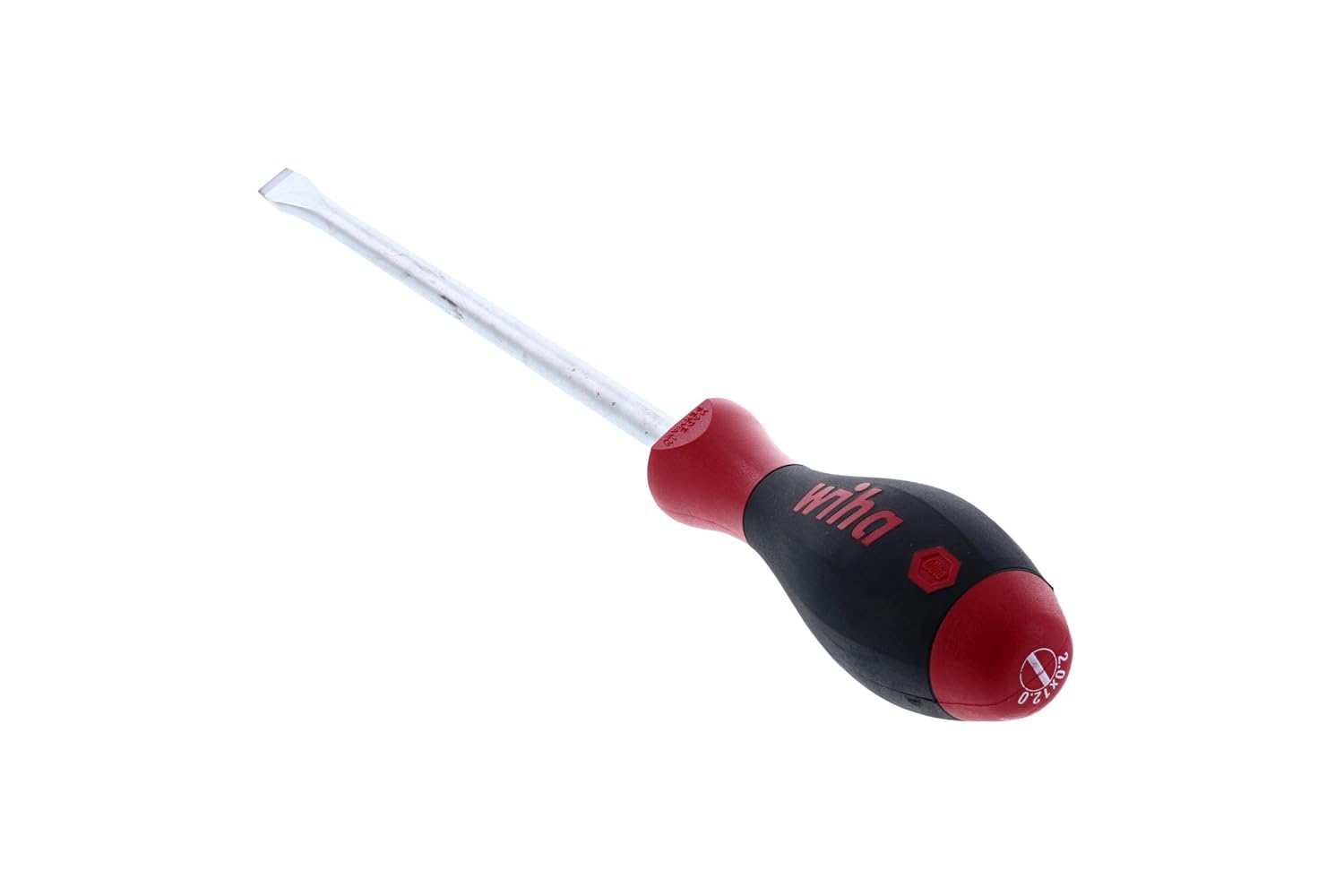 Wiha 30236 Slotted Screwdriver with SoftFinish Handle, 12.0 x 250mm
