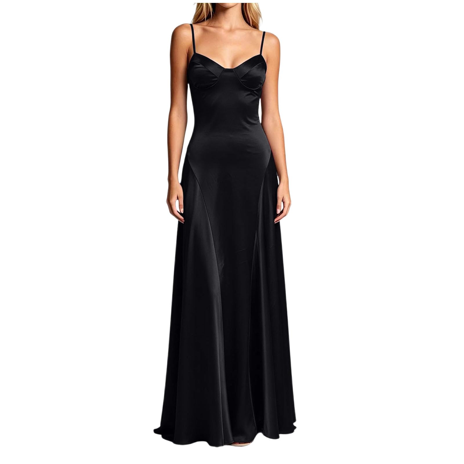 Robe de Cérémonie Femme Longue Chic Robe Cocktail Dentelle Dos Col V Taille Haute Ajustee Fendue DX Invitee Mariage Demoiselle d Honneur Gala