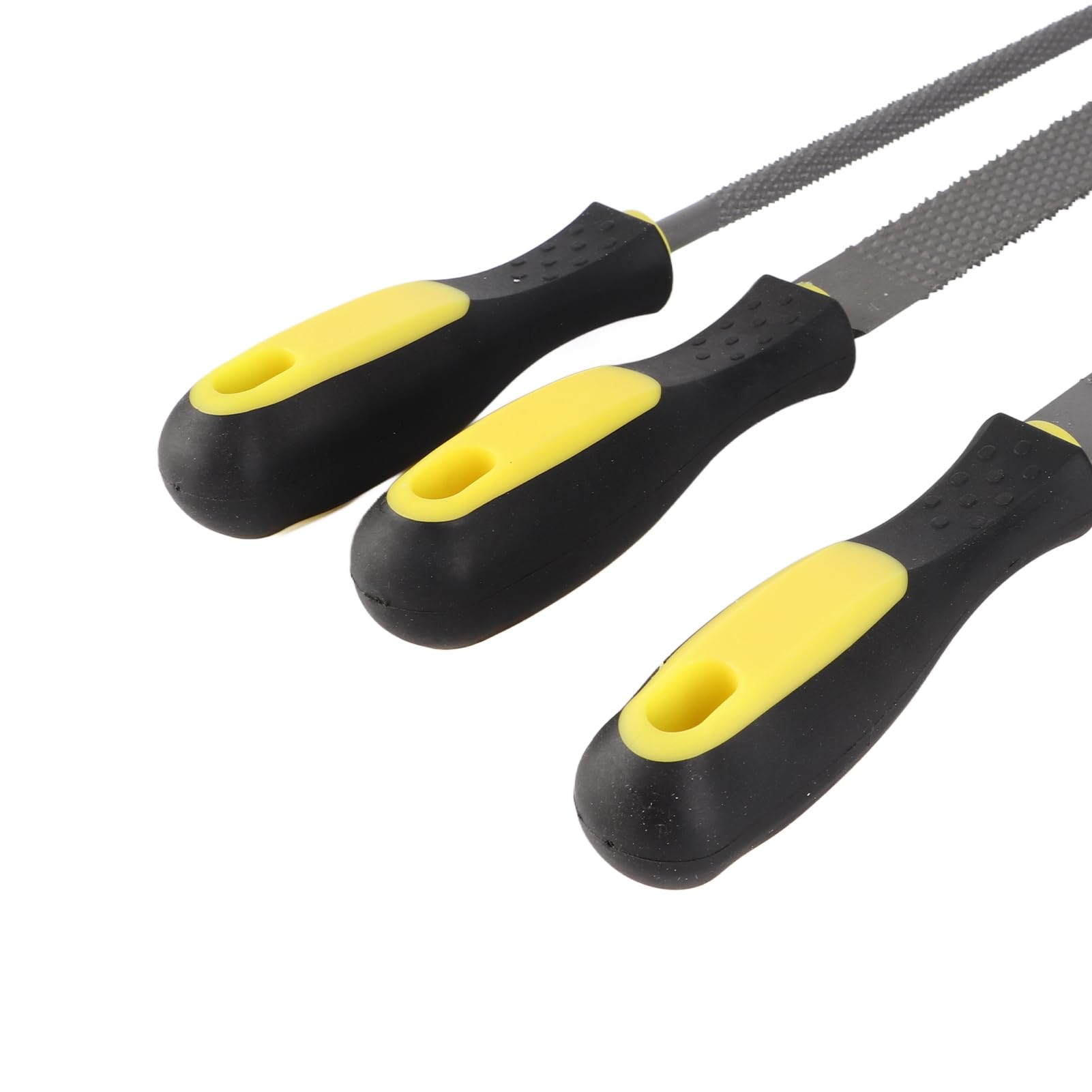 3Pcs Wood File, 3Pcs Rasp Coarse Tooth Half Round Flat Hand Metal Files Handles Tool Set Kit for Woodworking Ing