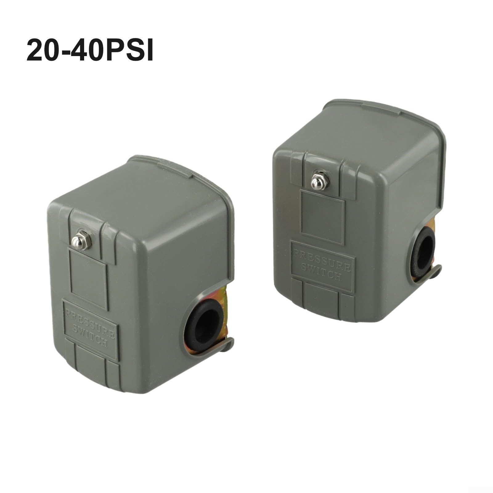 Interruttore di controllo della pressione della pompa, pompe da pozzo regolabili 0,8-5,0 bar (20-80 PSI) con filettatura interna da 1/4", classificazione IP20, compatibile con pompe