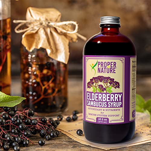 Proper By Nature Elderberry Sambucus Syrup, Daily Immune Support, Alcohol-Free, Non Gmo And No Chemical Additives #TOP2