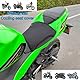 Pelucton Doppellagiger Motorrad Sitzbezug Mesh, Atmungsaktives Kühl Motorrad Sitzkissen Universal, Belüfteter, Rutschfester Sitzbankbezug Sonnenschutz
