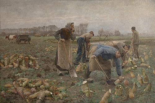 Tableau sur toile vintage : impression graffiti Emile Claus pour décoration couloir 60x90cm