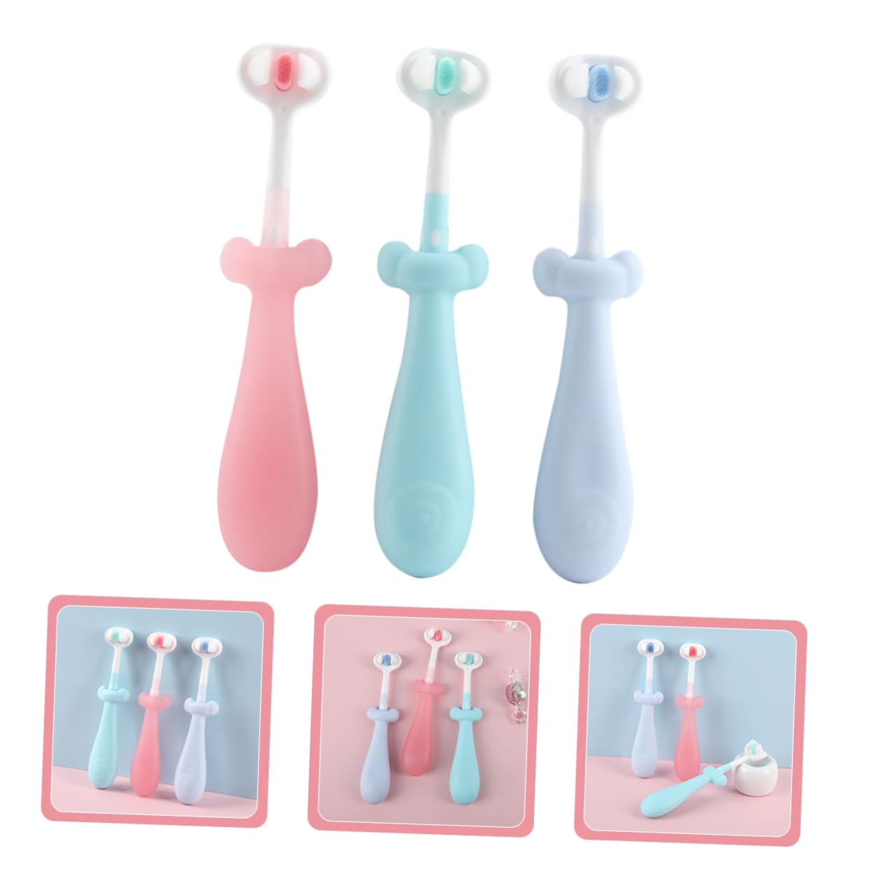 PACKOVE 5 Set Spazzolino Da Denti Per Setola Carino Cartone Animato Ragazzo Orale Per Tu Spazzolino Da Denti Pennello Per Morbido Pp 3 Pezzi*5