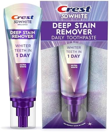 Crest Toothpaste 3DWhite Deep Stain Remover Ultra White - 67mL - Daily Use - Whiter Teeth in 1 Day