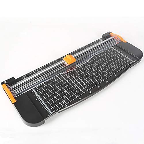 A4 Paper Cutter Paper Trimmer Paper Cutter Guillotine with Automatic Security Safeguard for Coupon Craft Paper Label and Photo?Black?