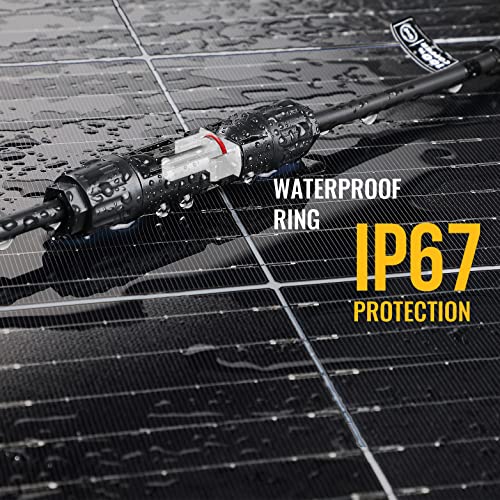 Bougerv Solar Y Branch Connectors Extra Long Solar Panel Parallel Connectors 1 To 4 Solar Cable Wire Plug Tool Kit (M/Ffff And F/Mmmm) #TOP4