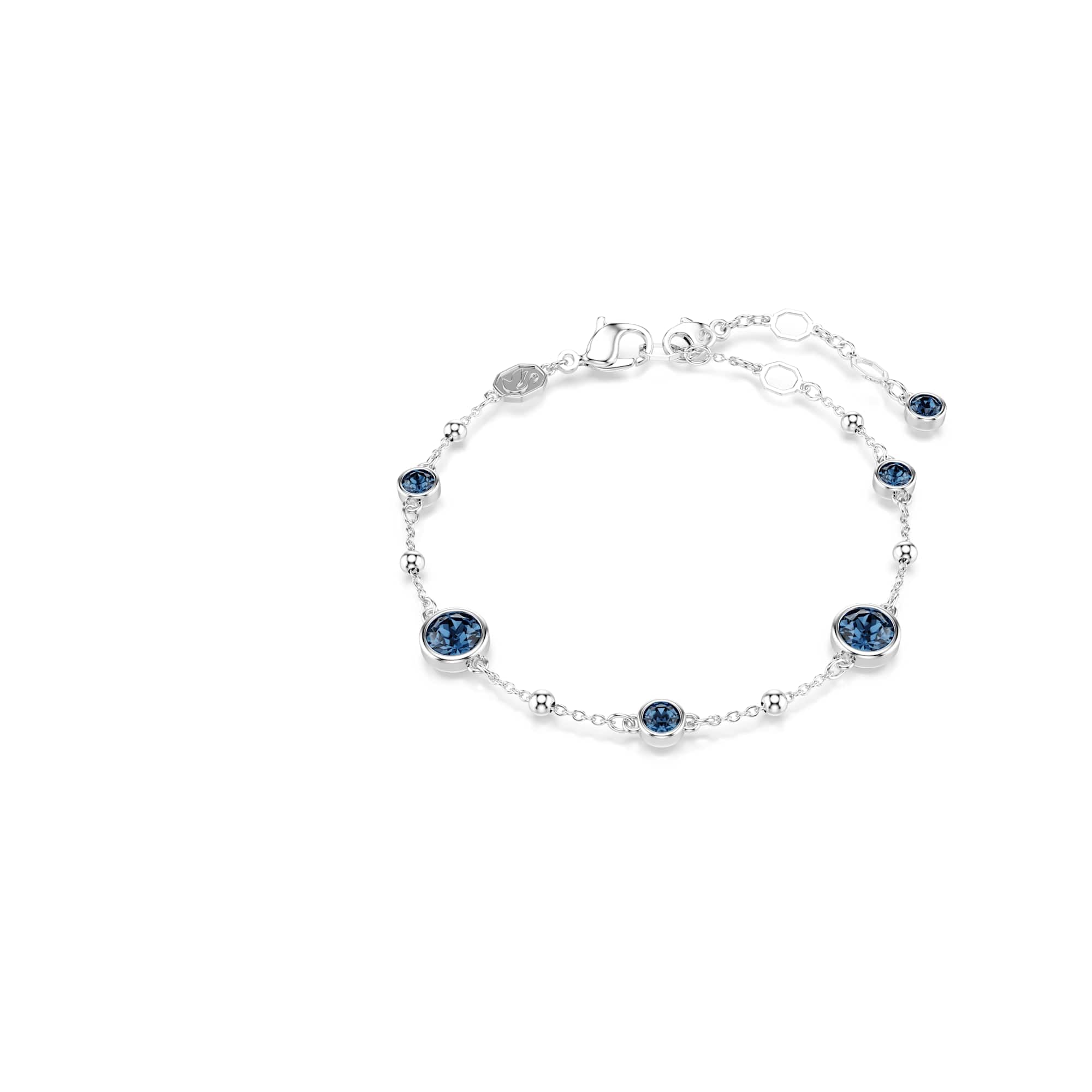 

                                                    Swarovski Imber bracelet, Round cut, Blue, Rhodium