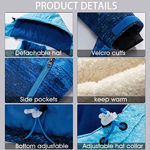 Image of WOWULOVELY Big Boy's 2-Piece Colorblock Snow Pants and Jacket Snowsuit Ski Suit