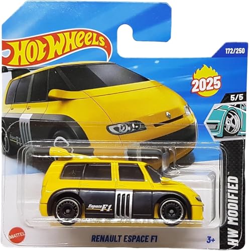 Hot Wheels - Renault Espace F1 - HW Modified 5/5 - HYW32 - Carte courte - Jaune - Mattel 2025-1:64
