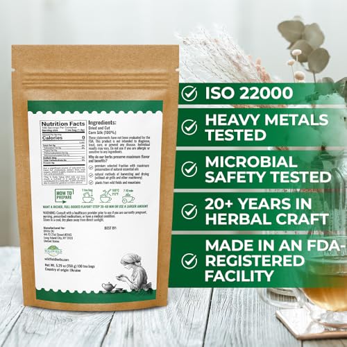 Image of 100 Bags Dry Corn Silk Tea Cornsilk Herb (Stigma maydis) - 100 Count 1.5g Tea Bags Corn silk Tea Bags Herbal Barba de maiz (Barba de Elote)