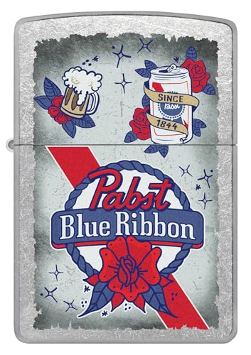 Encendedor Zippo Pabst Blue Ribbon Street Chrome miniatura 2