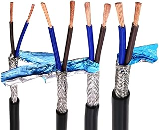 Multi-core Shielded Cable RVVP20AWG 0.5mm2 3 4 5 6 8 10 12 14 16 20 24 core Anti-Interference Control Signal Wire (Color : 5 cores 5 Meters, Size : 20AWG 0.5mm)