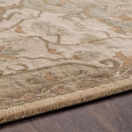 Image of 9x12 Ft Woolen Floor Rug - Oversized Hand-Tufted Wool Carpet for Elegant Home Interiors