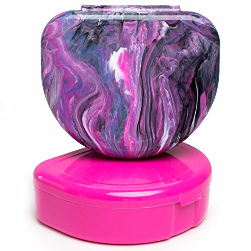 Elegancia Orthodontic Retainer Case 2pk Designer Marble Colors, Supernova