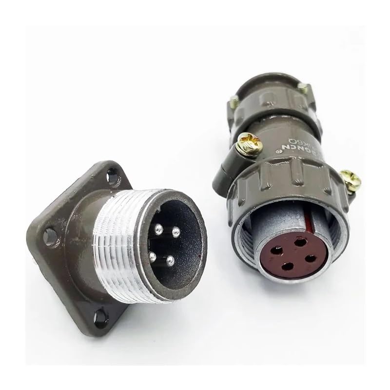 Produktbild von 3 Sets P20 Luftfahrtstecker – 4-polig, 20 Mm Einbauloch, IP54, Männlich+weiblich Für Sichere Verbindungen