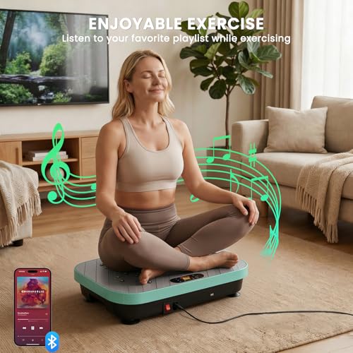 Image of Vibration Plate Exercise Machine: TISSCARE Vibrating Plates for Weight Loss and Lymphatic Drainage, 400lbs Shake Plate Whole Body Workout Platform for Home Fitness Fat Burner Gifts