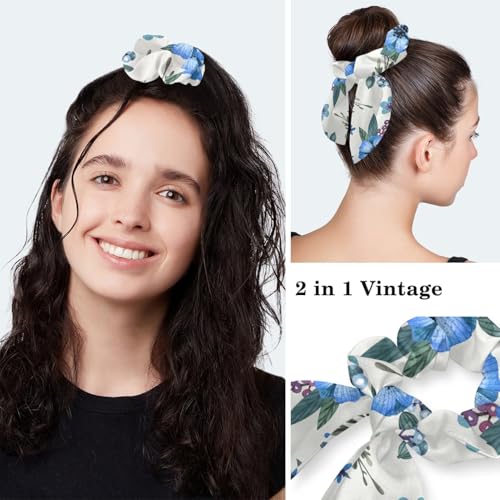 Image of Red Blooming Rose Flowers Black Working Cap with Scrunchy and Ribbon Tie for Women, Long Hair