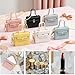 KuuGuu 6 PCS Mini Backpack Keychain Super Smalls Makeup Bag Cute Coin Wallet PU Leather Lipstick Bag Card Holder Data Cable Organizer Fashion Bag Charms Accessories for Women Girls (Style 6)
