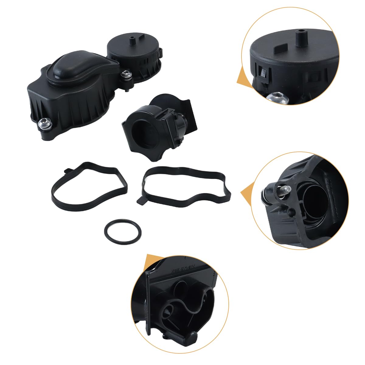 Ubric Separador de Aceite de ventilación para cárter de Coche, Compatible con E46, E60, E61, E65, E66, E66, X3, 11127799225