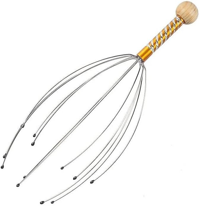 Masajeador de cabeza Rascador del cuero cabelludo 12 Dedo Cuerpo Relajante Masaje del Cabello