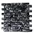 Soulscrafts Glass Mosaic Tile Backsplash, Black Brick Glass Blend Mosaic Tile 12x12 Inch for Kitchen Backsplash Bathroom Wall, Box of 5 Sheets