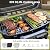 Brand-Man Portable Propane Gas Grill with Folding Cart and Push-Button Ignition, Standup Design for Camping, Tailgating, Backyard BBQ, Patio, Outdoor Cooking (Black)