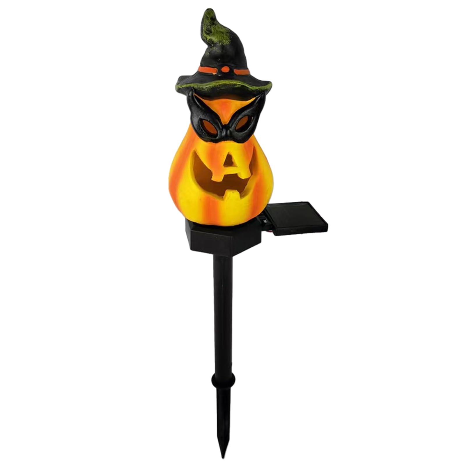 sugerou Halloween Pumpkin Pathway Solar Lights & Ghost Pathway Lamp Waterproof Outdoor Garden Stake Decor with Auto On Off Sensor for Lawn Patio Yard A