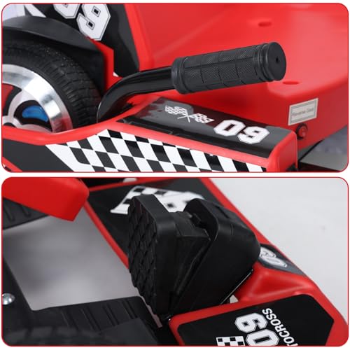 tinysiry Go Kart, 36V Electric Go Karts for Kids, 16 MPH Drift Kart with 3 Speed Options, Adjustable Length Drift Cart Kids\' Electric Vehicles 350W Motor & Drift/Sport Mode for Ages 6+ Red - Thumbnail 4