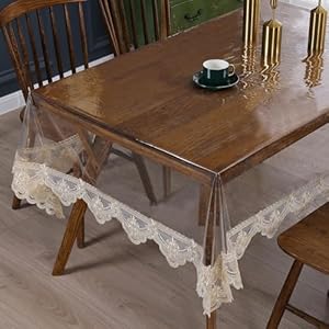 Flipp Transparente PVC-Tischdecke mit Spitze FGFDVGB 150*2