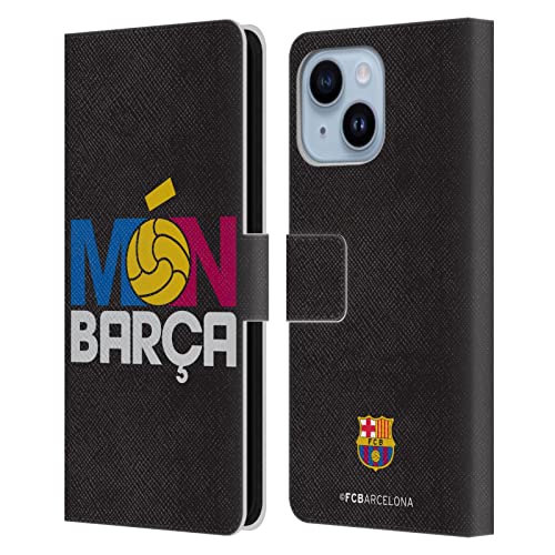 Étui Mon Barca pour iPhone 14 Plus Head Case Designs Housse Portefeuille en Cuir Officielle FCB