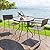 Tangkula 32" Outdoor Patio Table Round Steel Frame Tempered Glass Top Commercial Party Event Furniture Conversation Coffee Table for Backyard Lawn Balcony Pool with Umbrella Hole