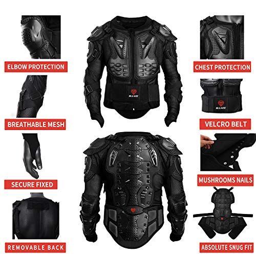 Gute Motorcycle Protective Jacket with Full Body Armor, Motocross Protective Jacket Armour, Sport Motocross MTB Racing & Off-Road Chest Protection Dirt Bike Gear for Men (2XL) - Image 4