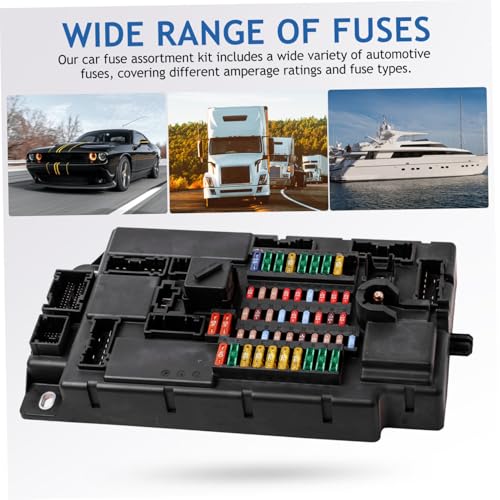 Kit de fusibles para automóvil, 1 set con probador y extractor de fusibles, estuche de almacenamiento portátil para autos, RV y camiones miniatura 3