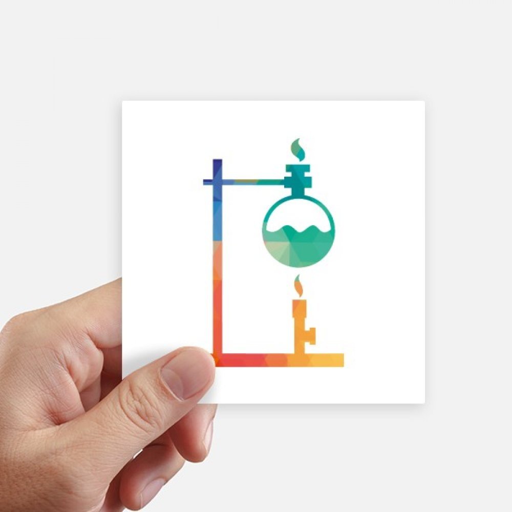 Stickers chimie ronds 10cm multicolores flacon chauffé x8