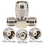 ABONIX-TNC-Male-to-Dual-TNC-Female-Tee-Connector-3-Way-RF-Coaxial-Adapter-Ideal-for-Antennas-Ham-Radio-Satellite-WiFi-Router-Pack-of-1