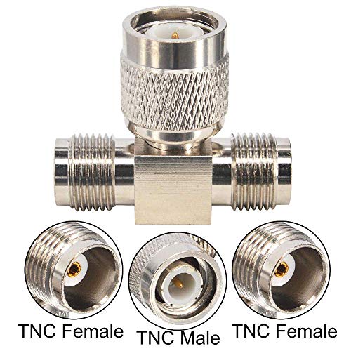 ABONIX-TNC-Male-to-Dual-TNC-Female-Tee-Connector-3-Way-RF-Coaxial-Adapter-Ideal-for-Antennas-Ham-Radio-Satellite-WiFi-Router-Pack-of-1