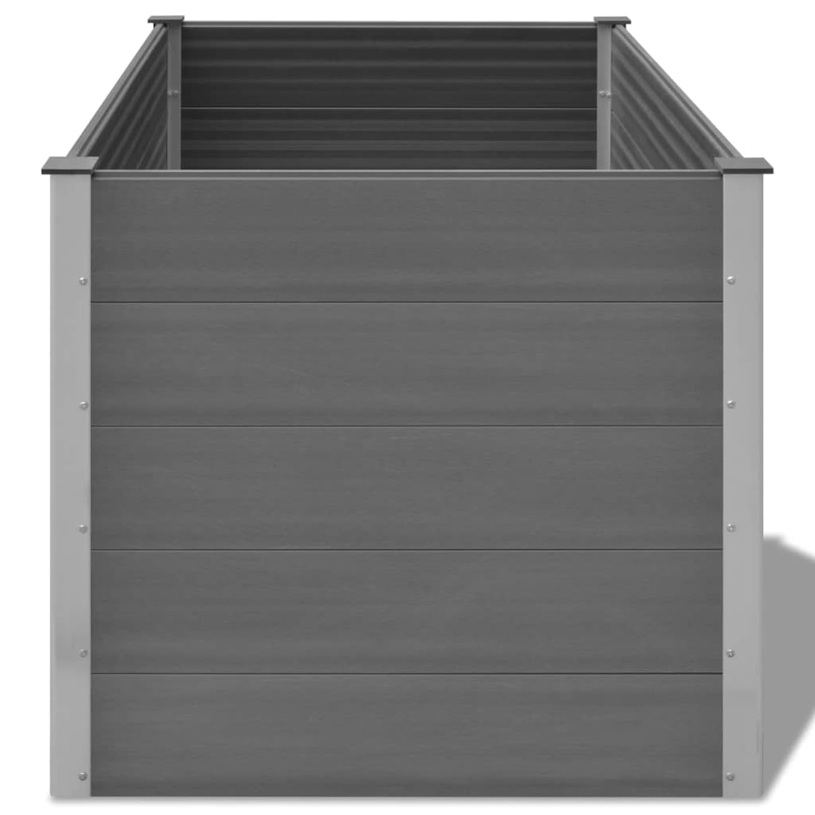 Garten-Hochbeet Planter Raised Beds Hochbeeterde Raised Garden Bed Hochbeete FüR Garten WPC 150x100x91 cm Grau