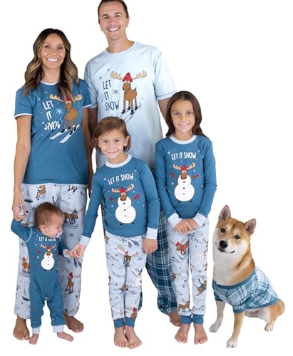 Lazy One Let It Snow Christmas Matching Family Pajamas, Matching
