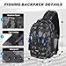 PLUSINNO Fishing Backpack with Fishing Rod and Reel Combos Tackle Boxes, Waterproof Tackle Backpack for Fishing Gear with Rod Holder, Fishing Gifts for Men with Fishing Tool Kit...