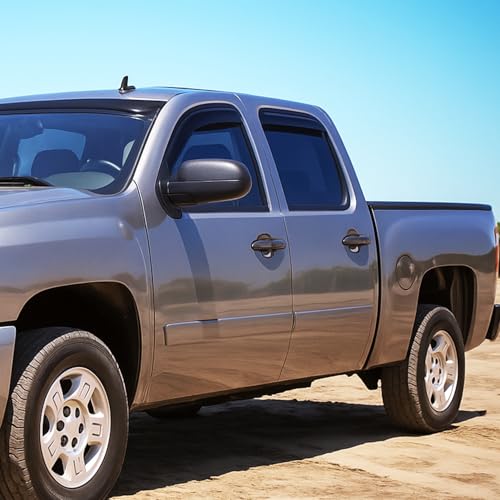 Image of Nilight Rain Guards for Chevy Silverado 1500 Crew Cab 2007-2013, 4PCS