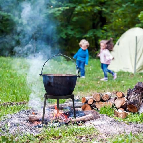 Support de cuisson pour feu ouvert stable et trépied robuste de camping - 6