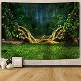[KMBIGNK] タペストリー 森と日光 自然 緑 壁掛け 100*70 おしゃれ インテリア ホーム装飾 多機能 部屋飾り デザイン7 布ポスター リビング お店 書斎 個性ギフト 気分転換 林間道路 森 自然景色 オシャレ 背景