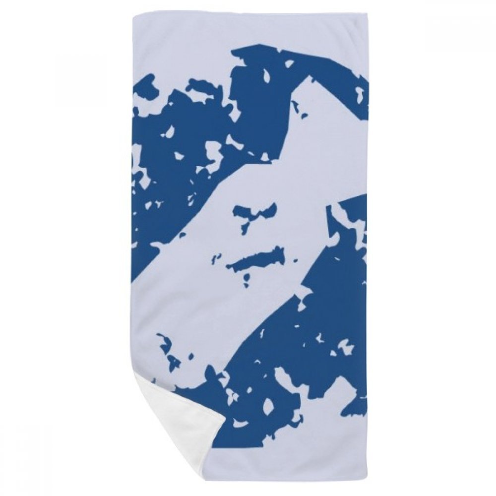 Serviette de bain design symbole illustration multicolor avec finitions soignées 35x70