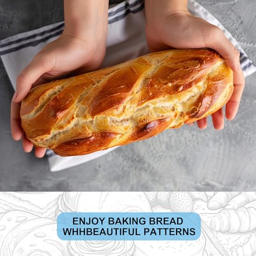 Image of 10 Inch banneton bread proofing basket, Set of 6 Natural Rattan Bread Proofing Basket with Linen Liners, Splinters-Free Handmade Brotform for Sourdough, Home & Professional Baking